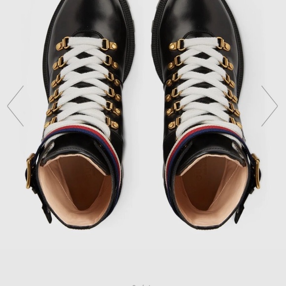 Leather ankle boot with Sylvie Web - Picture 10 of 11